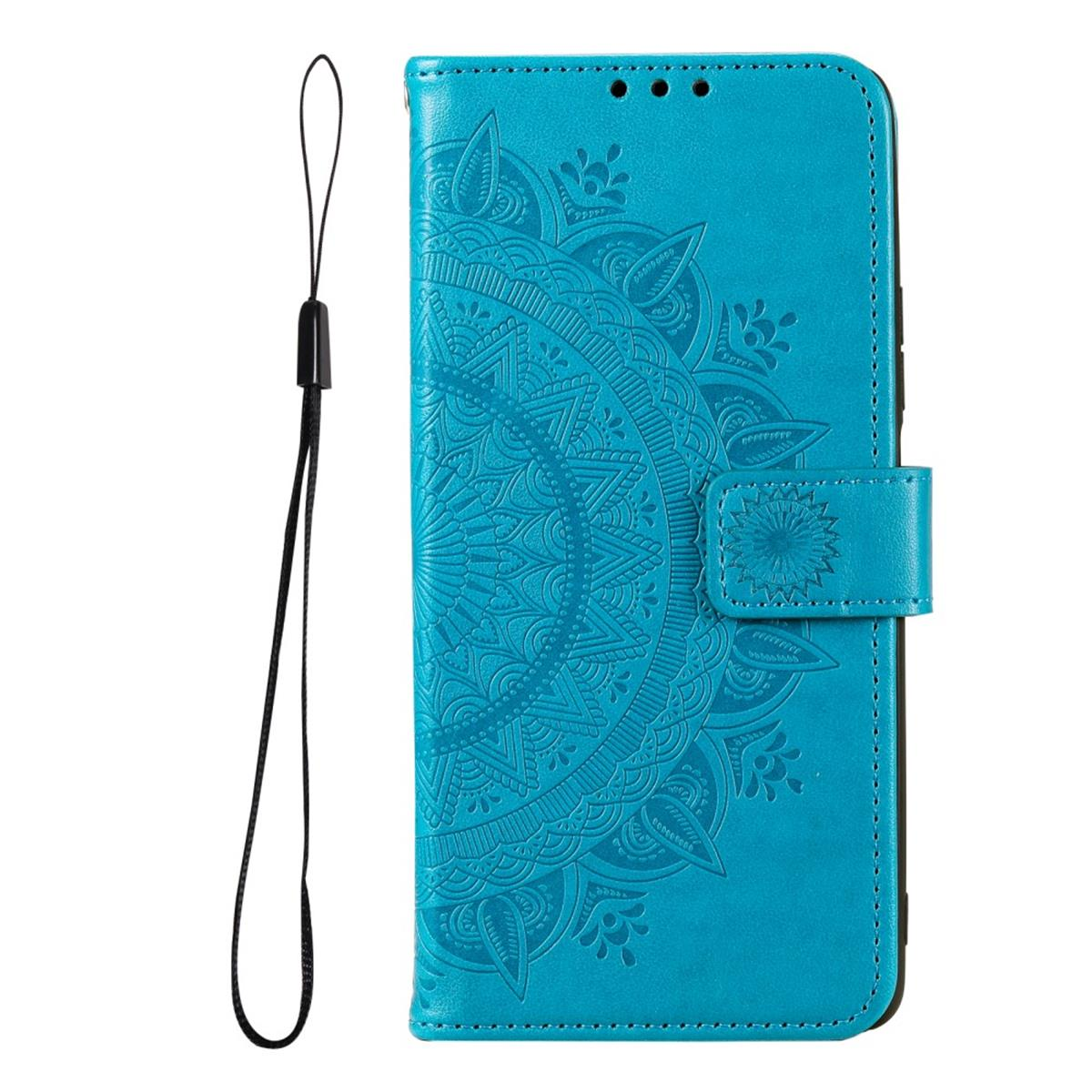 Note Pro Bookcover, Blau Muster, Redmi 5G, Xiaomi, Poco 5G Mandala mit Xiaomi M4 Klapphülle COVERKINGZ 11S /