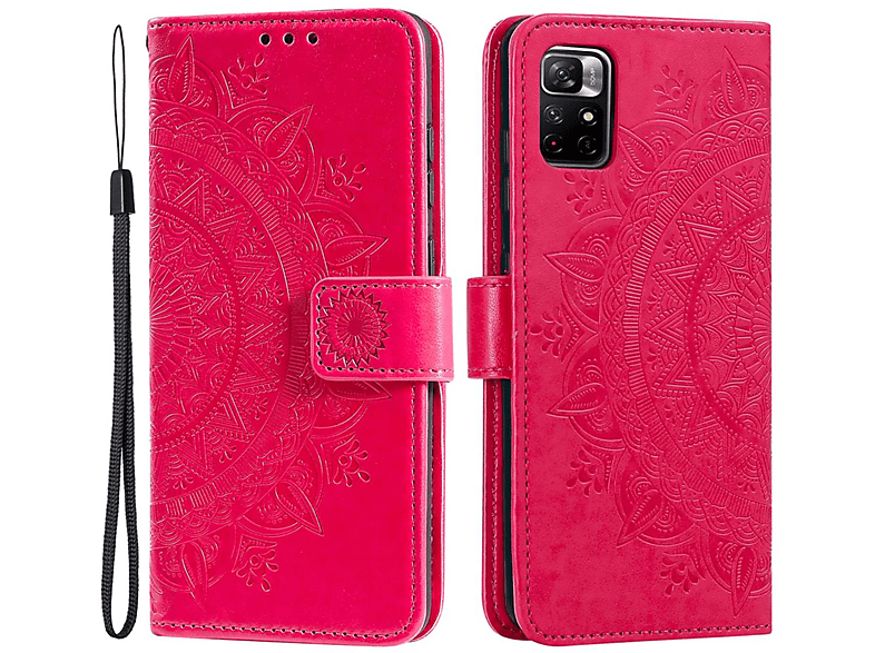 11 / Pro Bookcover, COVERKINGZ Pink Xiaomi, Note mit Klapphülle Note Pro Redmi Plus, 11 Mandala Muster,