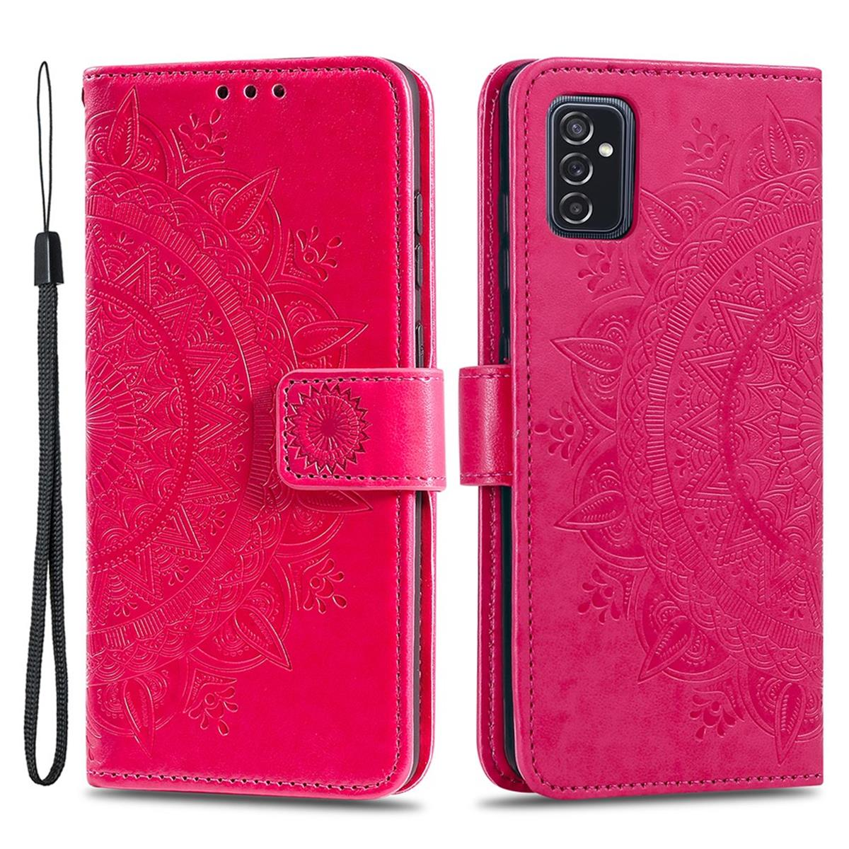 Mandala Galaxy Bookcover, Muster, Pink 5G, Klapphülle Samsung, M52 mit COVERKINGZ