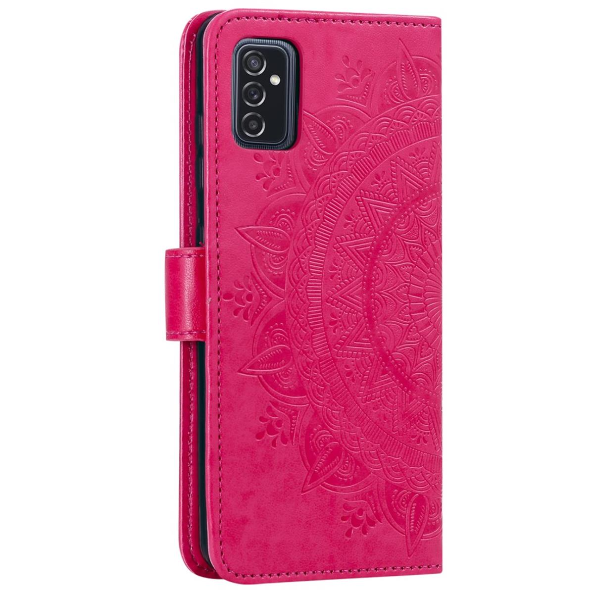 Mandala Galaxy Bookcover, Muster, Pink 5G, Klapphülle Samsung, M52 mit COVERKINGZ