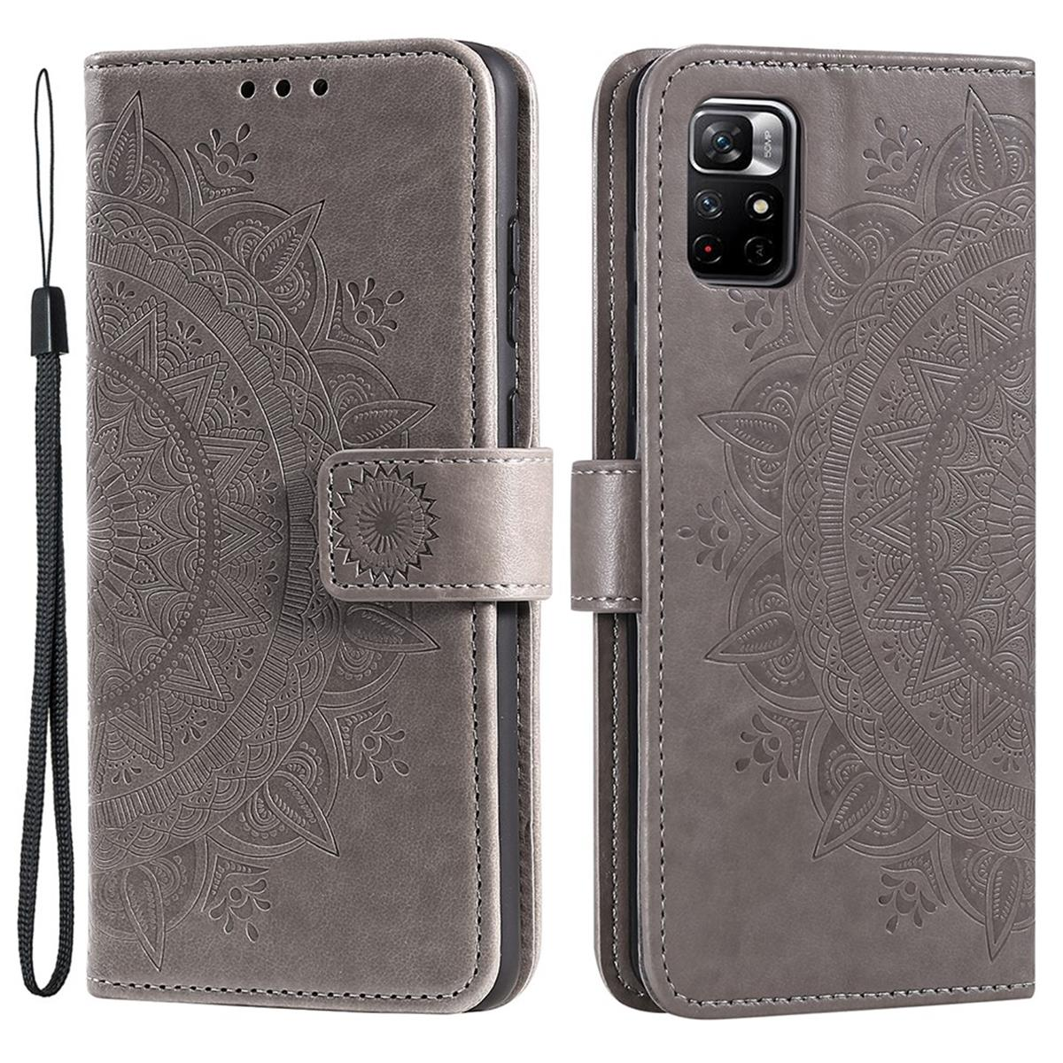 Muster, mit COVERKINGZ 11 Grau Redmi Plus, Klapphülle Pro 11 Bookcover, Note Mandala Note Xiaomi, Pro /