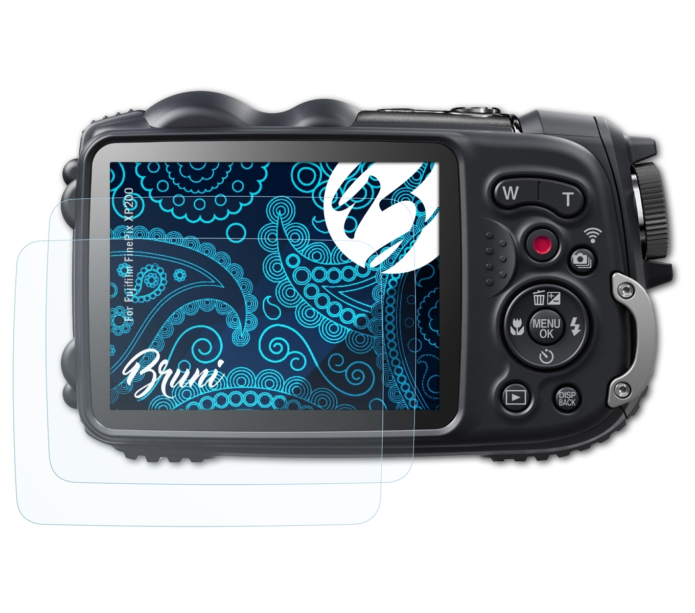 BRUNI 2x FinePix XP200) Basics-Clear Fujifilm Schutzfolie(für
