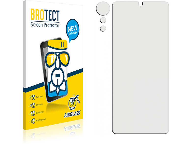 BROTECT Airglass klare Schutzfolie(für Xiaomi 12 Pro (Vorderseite + Kamera))
