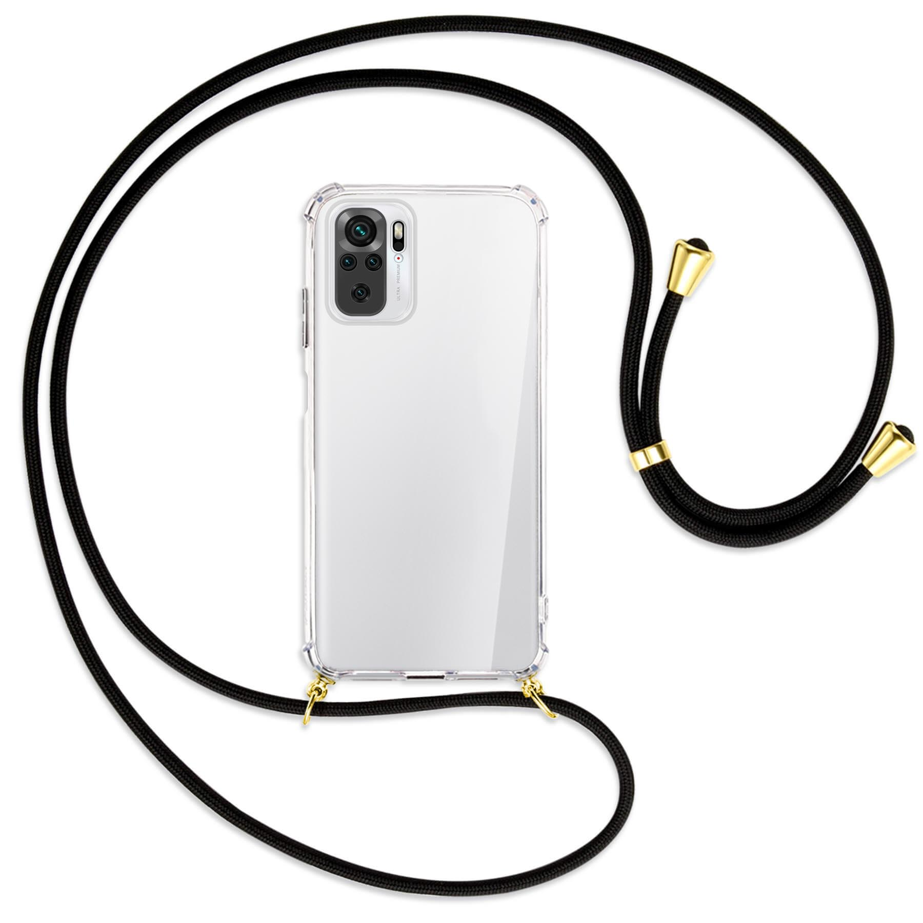 Note Schwarz Xiaomi, Backcover, Umhänge-Hülle ENERGY mit Redmi MTB 10, Kordel, MORE / Gold