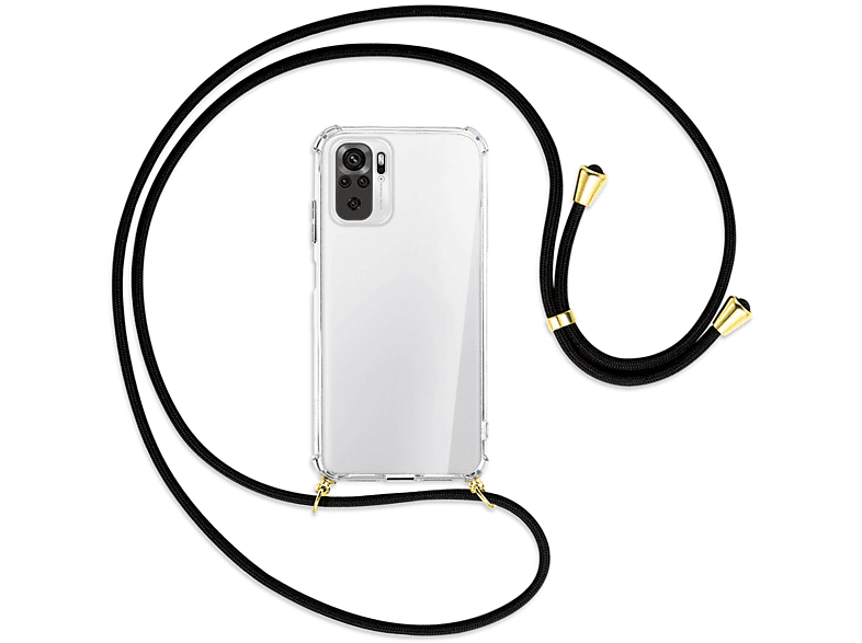 MTB Schwarz Umhänge-Hülle / Xiaomi, mit Backcover, 10, Gold Note Kordel, Redmi MORE ENERGY