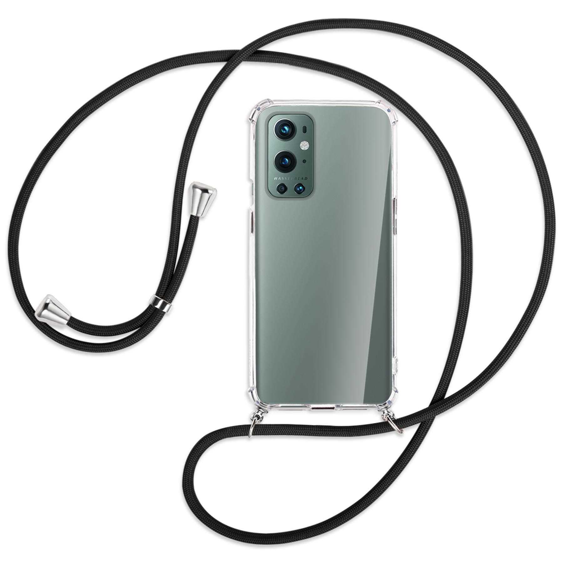 MTB MORE Kordel, ENERGY Pro, 9 Backcover, / OnePlus, mit Schwarz Silber Umhänge-Hülle