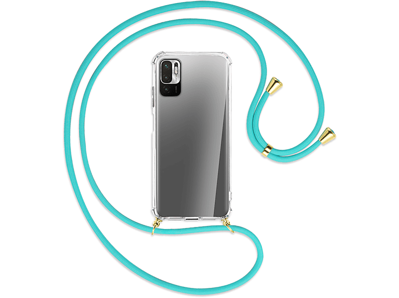 5G, Pro Gold / Türkis Umhänge-Hülle Kordel, Note10 mit Xiaomi, ENERGY MTB MORE 5G, Redmi M3 Poco Backcover,