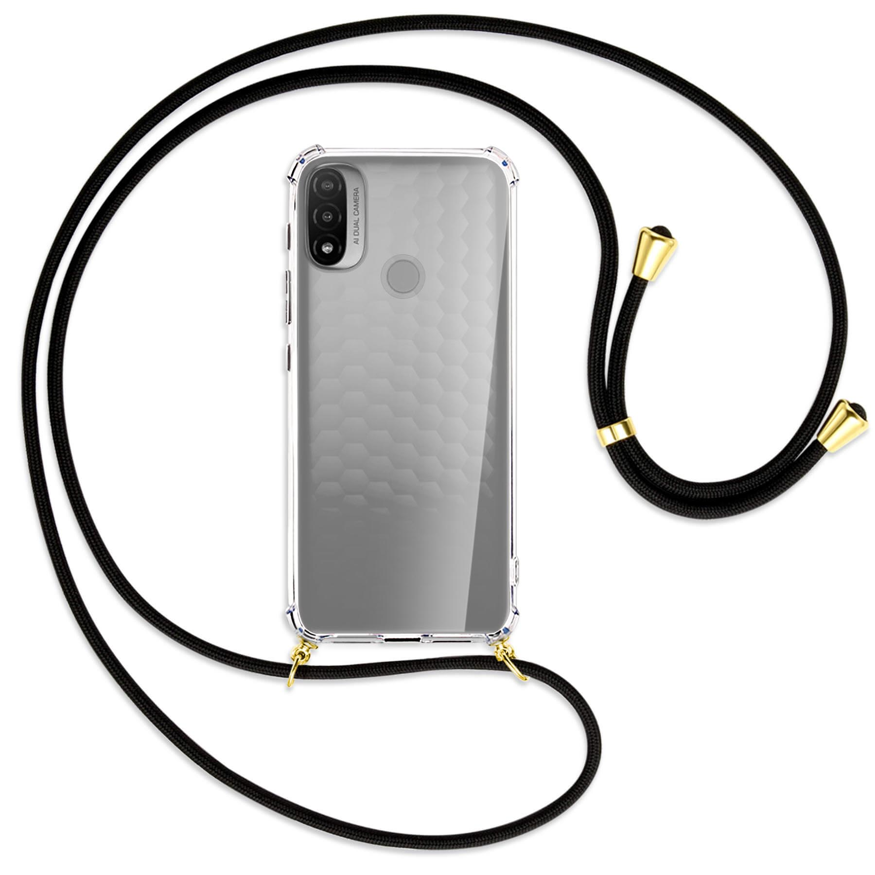 MORE Motorola, Umhänge-Hülle MTB Gold Moto Schwarz E20, Kordel, ENERGY Backcover, / mit