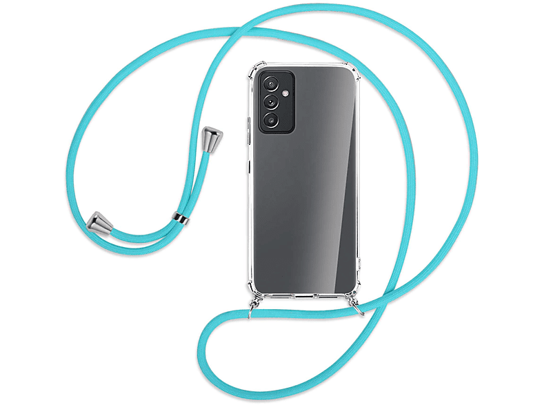 5G, ENERGY / Umhänge-Hülle Backcover, mit Silber MTB Türkis Samsung, MORE Galaxy Kordel, A82