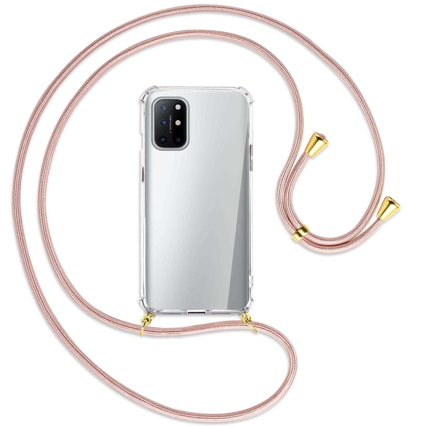 MTB MORE ENERGY / Rosegold Kordel, mit Backcover, Gold Umhänge-Hülle 8T, OnePlus