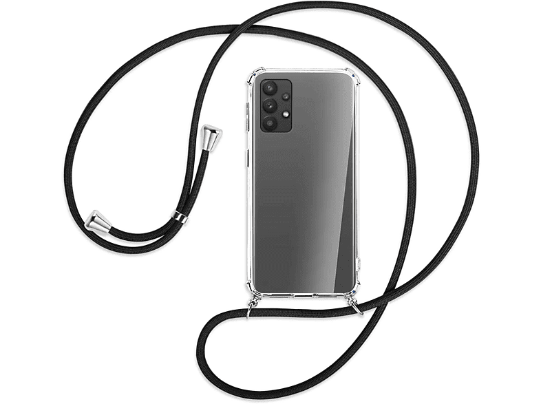 Silber A32 Umhänge-Hülle Schwarz Samsung, Backcover, MTB 4G, mit ENERGY Kordel, MORE / Galaxy