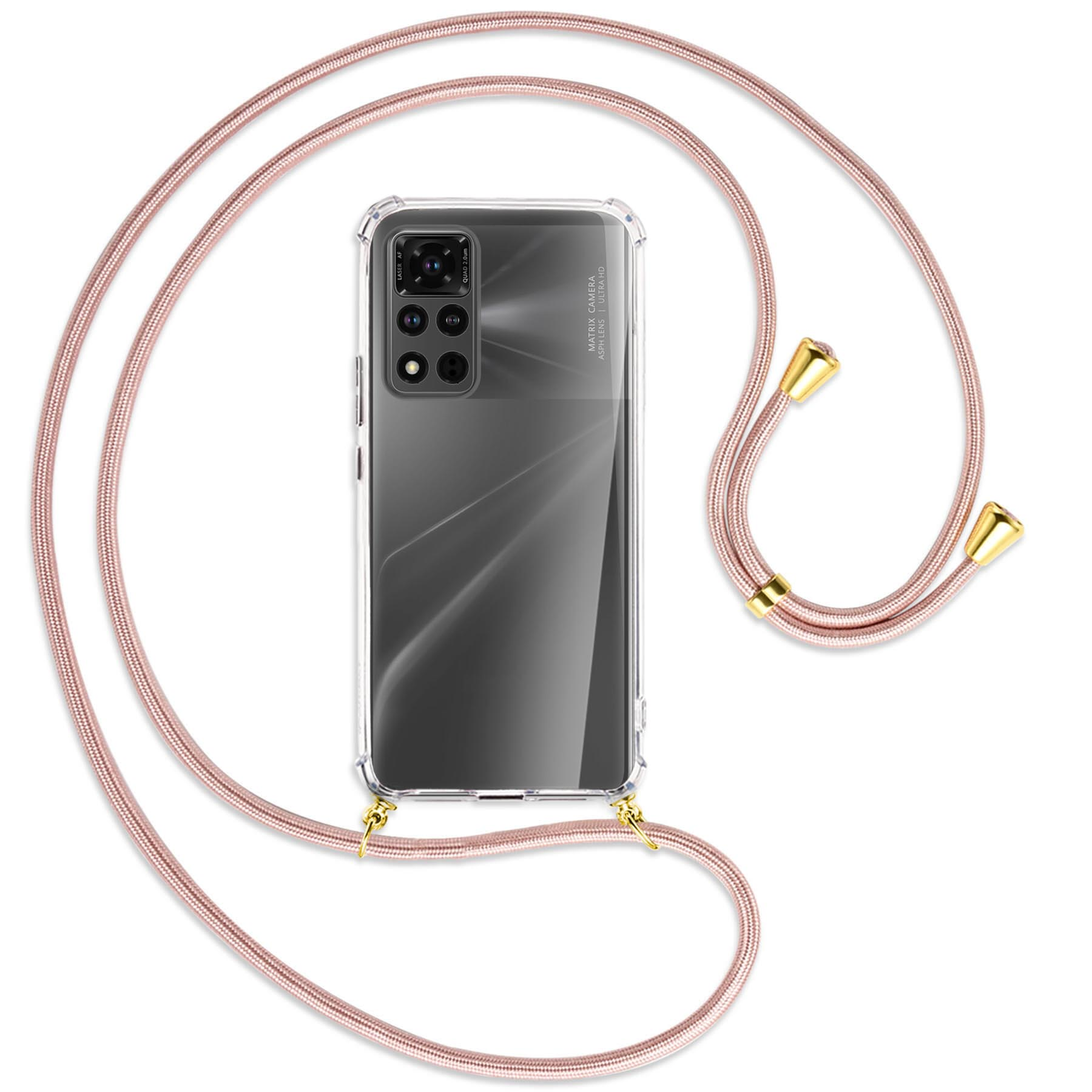 Pro, View40 Rosegold mit MTB ENERGY Backcover, MORE Honor, Kordel, / Gold Umhänge-Hülle 5G, V40Pro