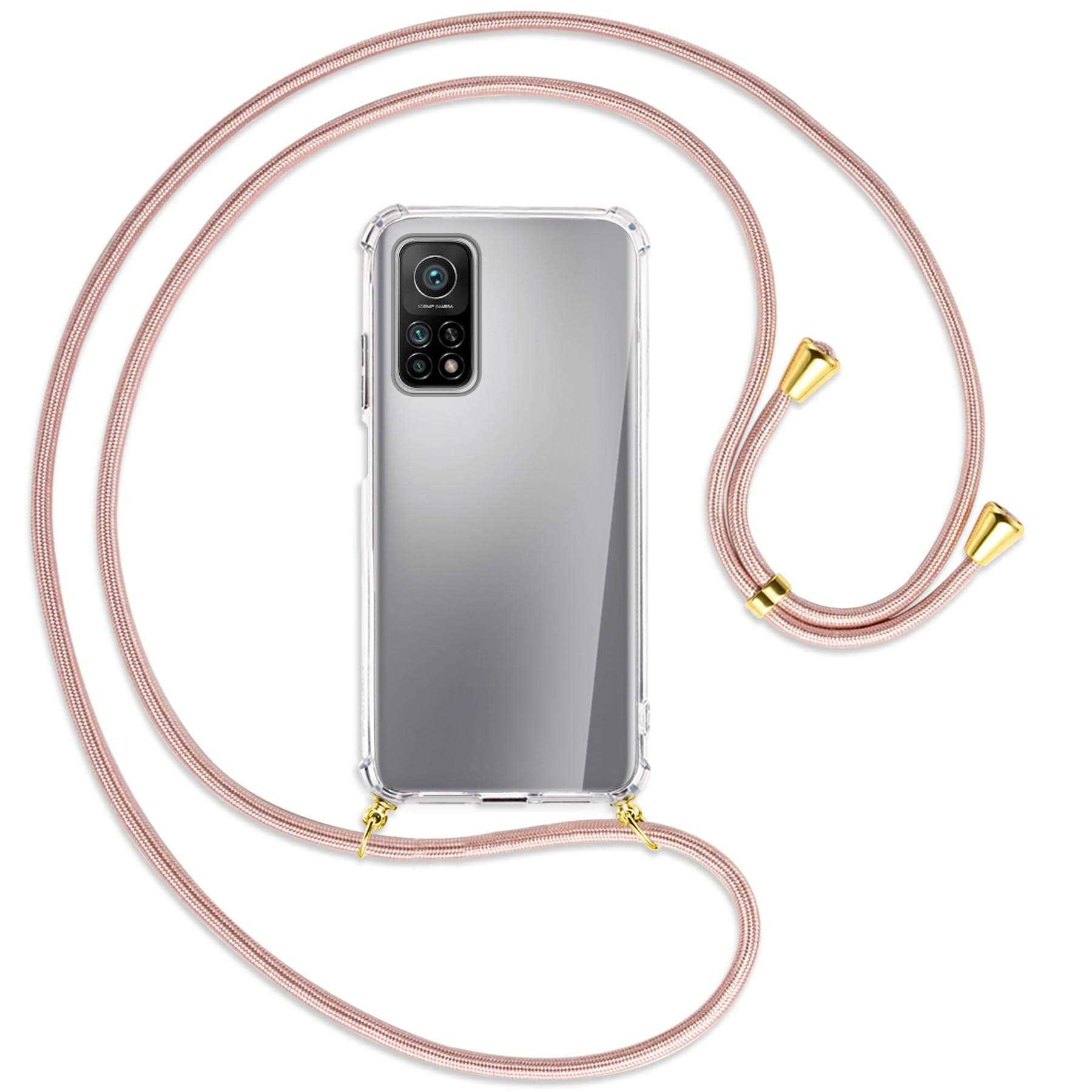 mit Pro MTB MORE 5G, Mi / Xiaomi, 10T Backcover, Mi Gold Umhänge-Hülle Kordel, 5G, Rosegold ENERGY 10T