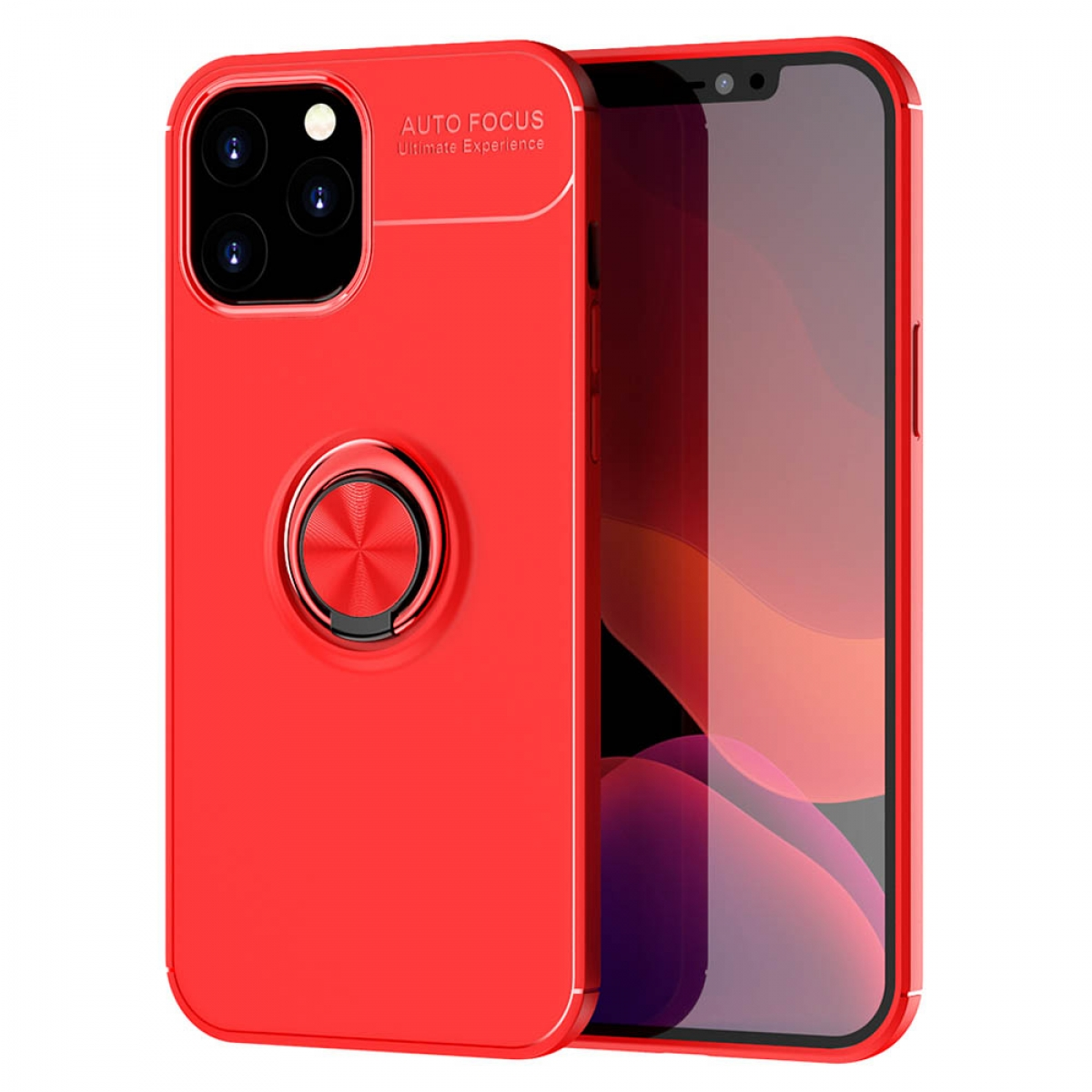 13 Max, Rot, Hülle Apple, Ring CASEONLINE Pro Backcover, iPhone - Multicolor