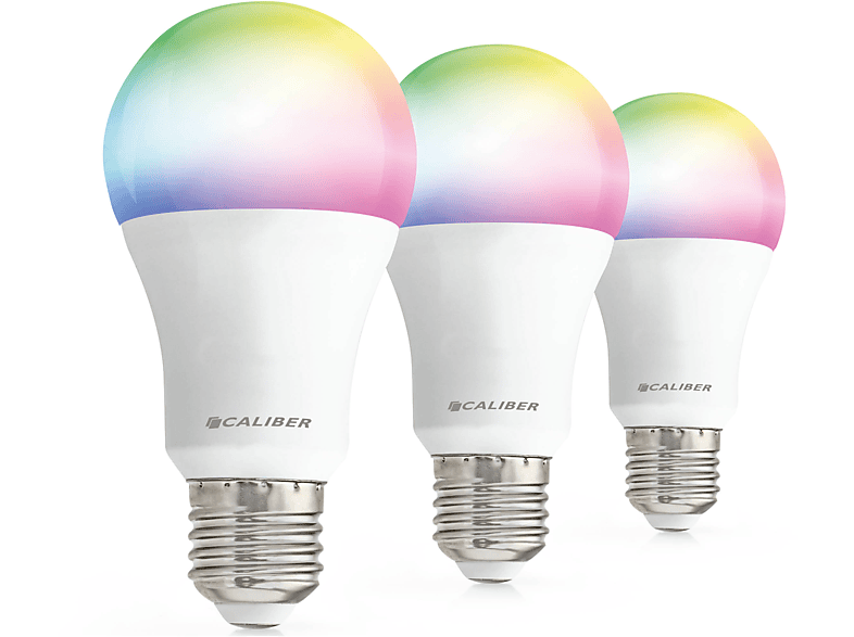 CALIBER HBT-E27-3PACK Smarte Glühbirne RGB, Warmes Weiß , Kalt Weiß