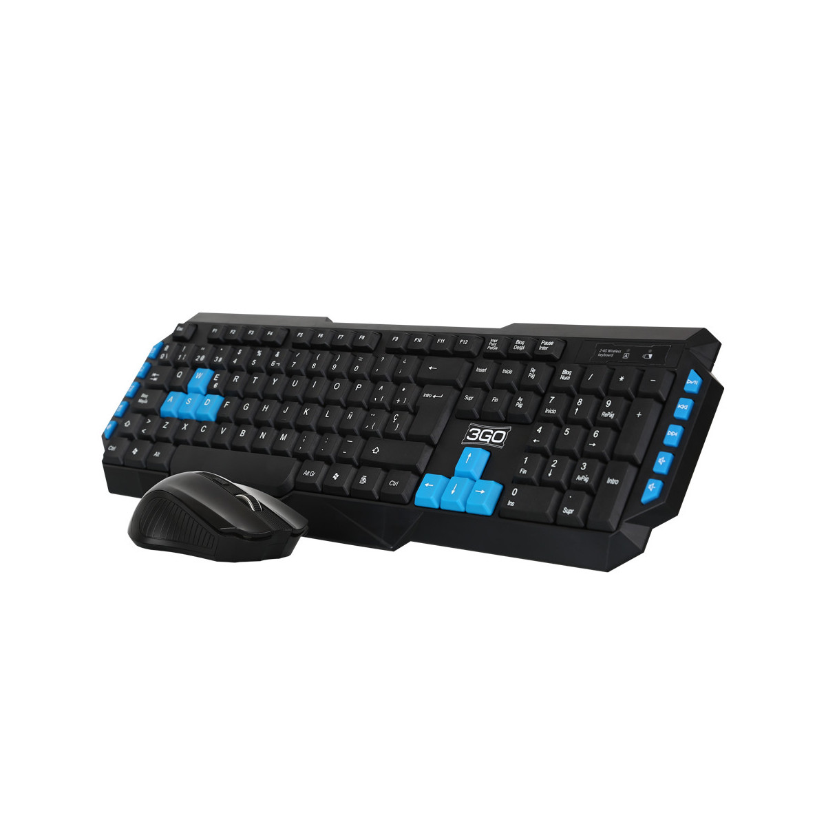 Teclado Raton Auriculares 3go drile negro