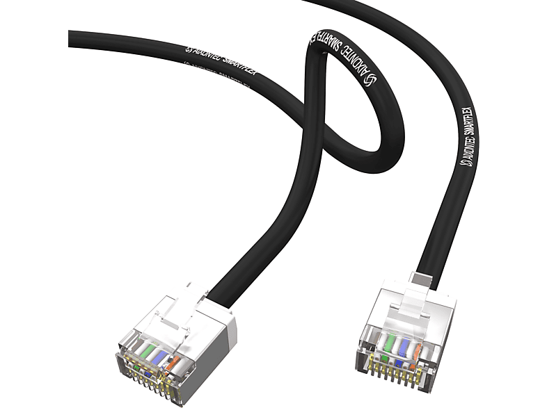 AIXONTEC 2x 5,0m Cat.6 RJ45 Gigabit Lankabel, Netzwerkkabel, 5,0 m