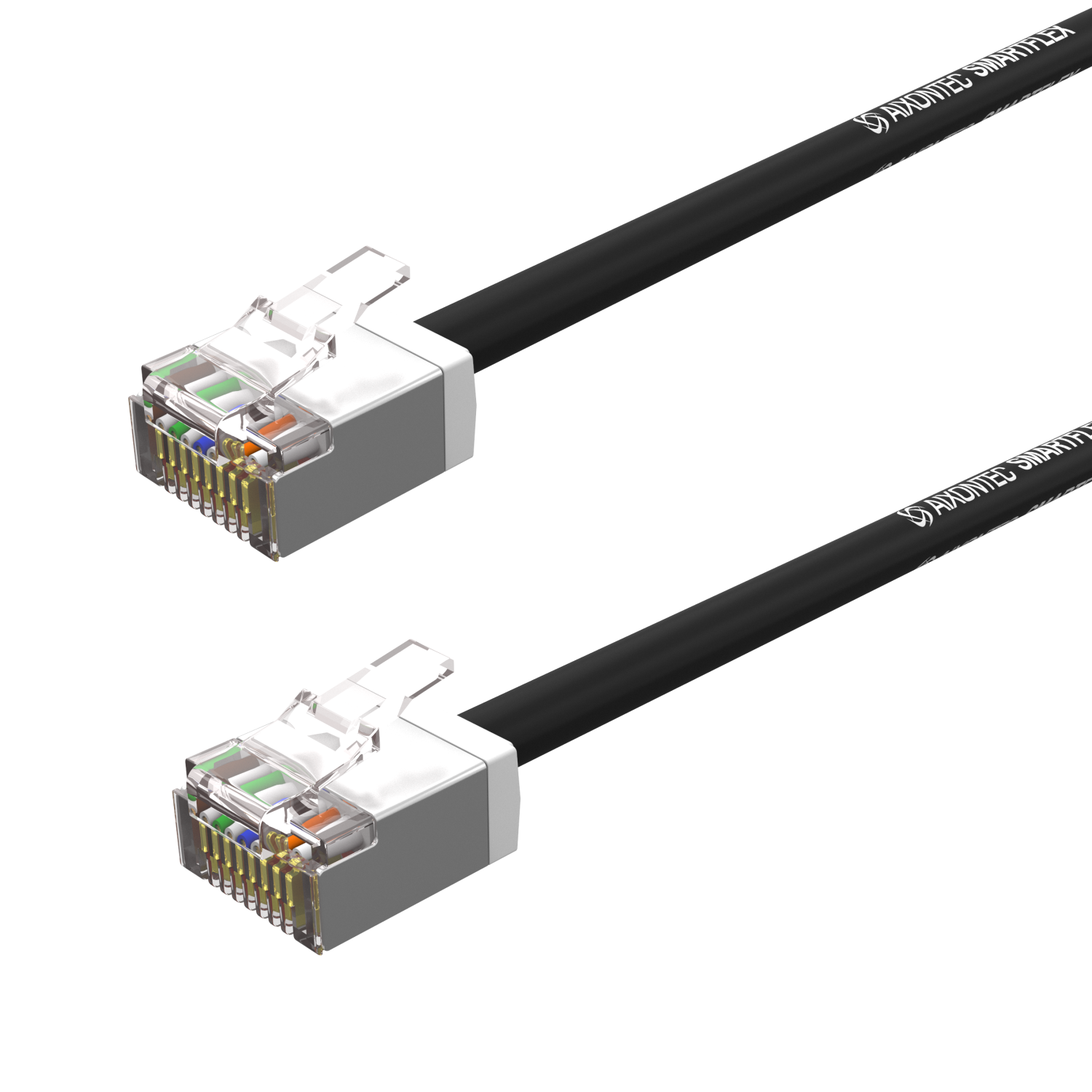 Lankabel, Gigabit 2x m Netzwerkkabel, RJ45 0,3 Cat.6 AIXONTEC 0,3m