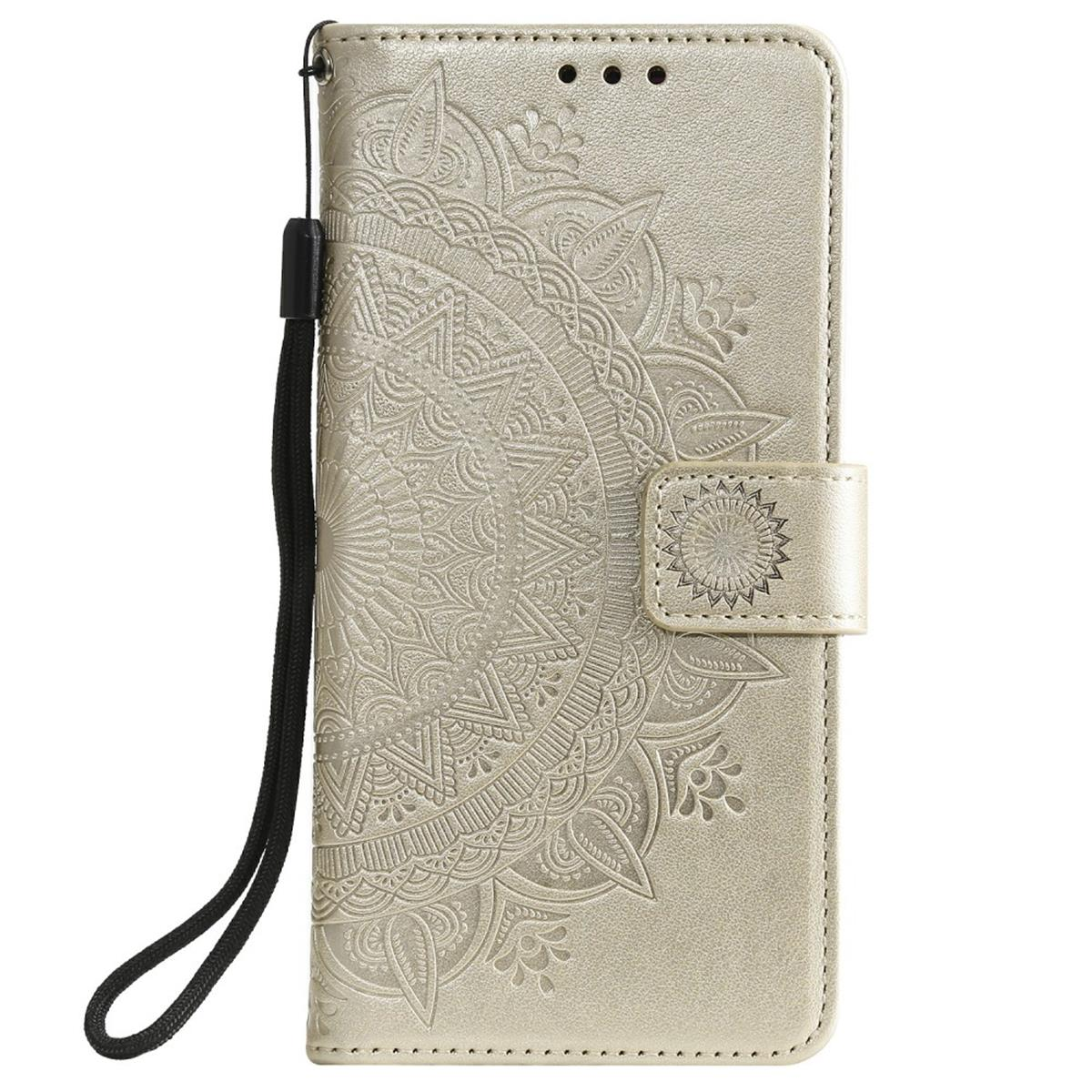 Note 5G/Poco Bookcover, M3 Mandala mit Redmi Xiaomi, 10 Gold Klapphülle Muster, COVERKINGZ Pro,