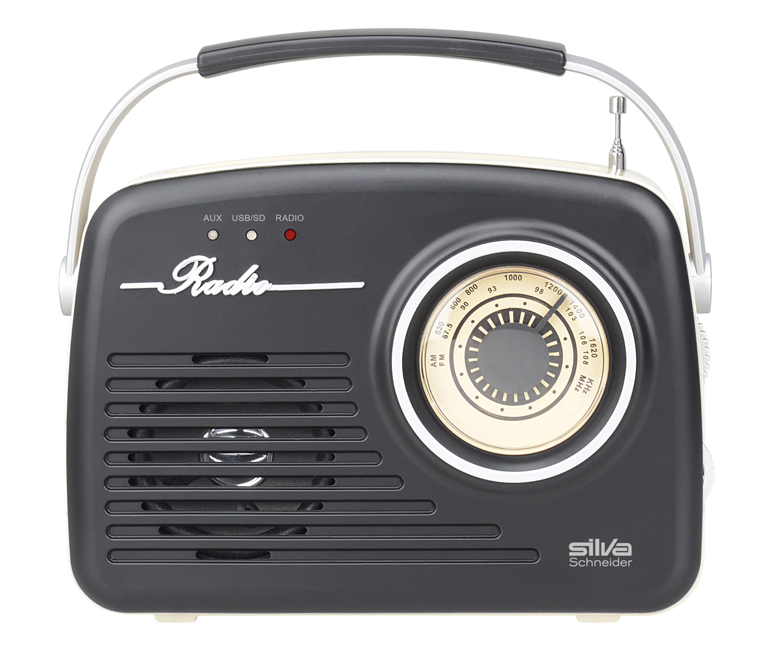 Tragbares FM, SILVA-SCHNEIDER Bluetooth, Mono 1965 Radio, schwarz