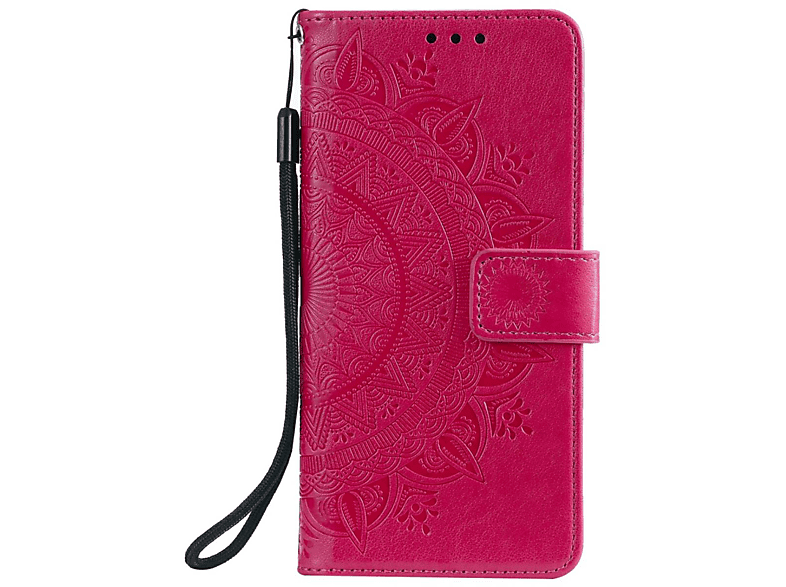 COVERKINGZ Klapphülle mit Mandala Muster, Bookcover, Samsung, Galaxy A02s, Pink