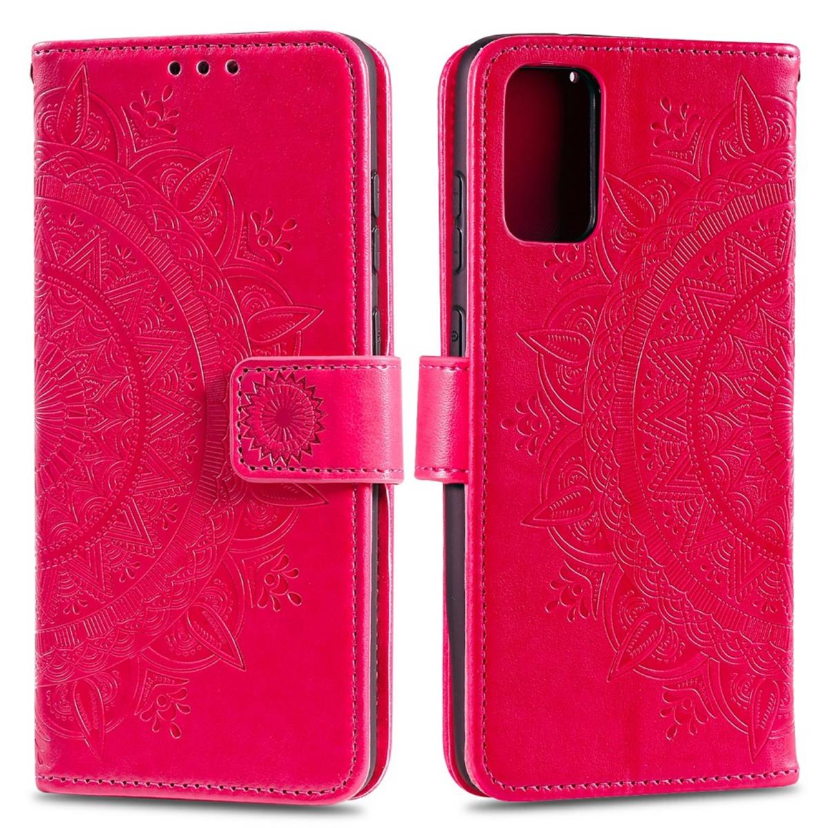 Klapphülle Mandala Muster, A02s, Bookcover, COVERKINGZ Samsung, mit Galaxy Pink