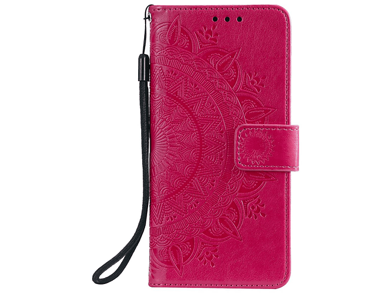 COVERKINGZ Klapphülle mit Mandala Muster, Bookcover, Samsung, Galaxy A40, Pink