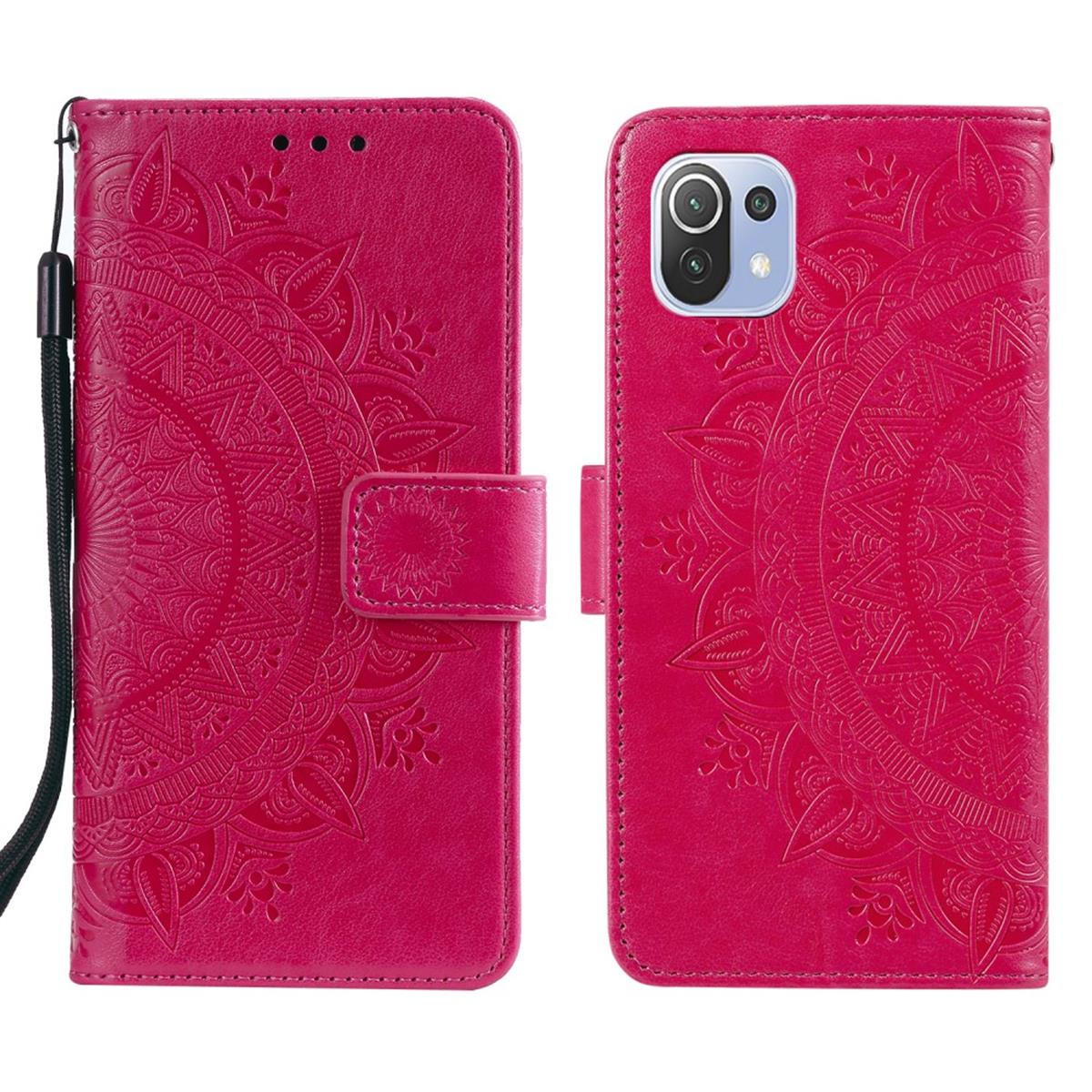 COVERKINGZ Klapphülle Pink Muster, Lite 11 mit 11 5G, Mi NE / Xiaomi, 5G Lite Bookcover, Mandala