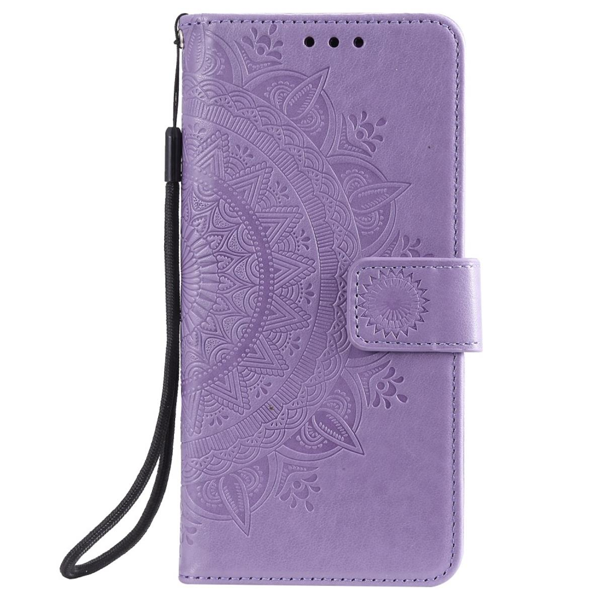Mandala Muster, mit Galaxy Bookcover, Samsung, Lila A31, Klapphülle COVERKINGZ
