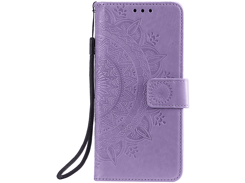 COVERKINGZ Klapphülle mit Mandala Muster, Bookcover, Apple, iPhone 13 Pro Max, Lila