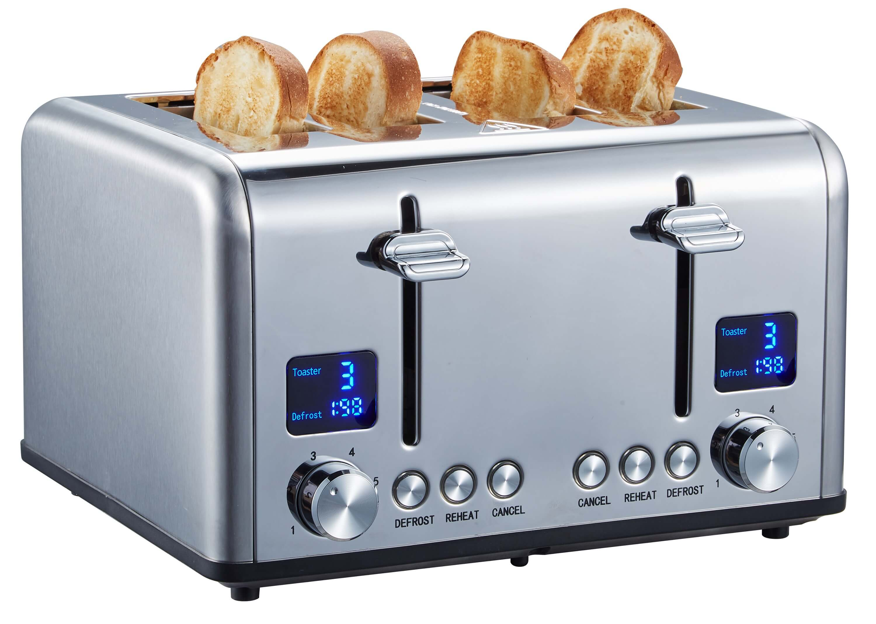 Toaster Schlitze: 4) Watt, Edelstahl SB-2080 (1630 STEINBORG