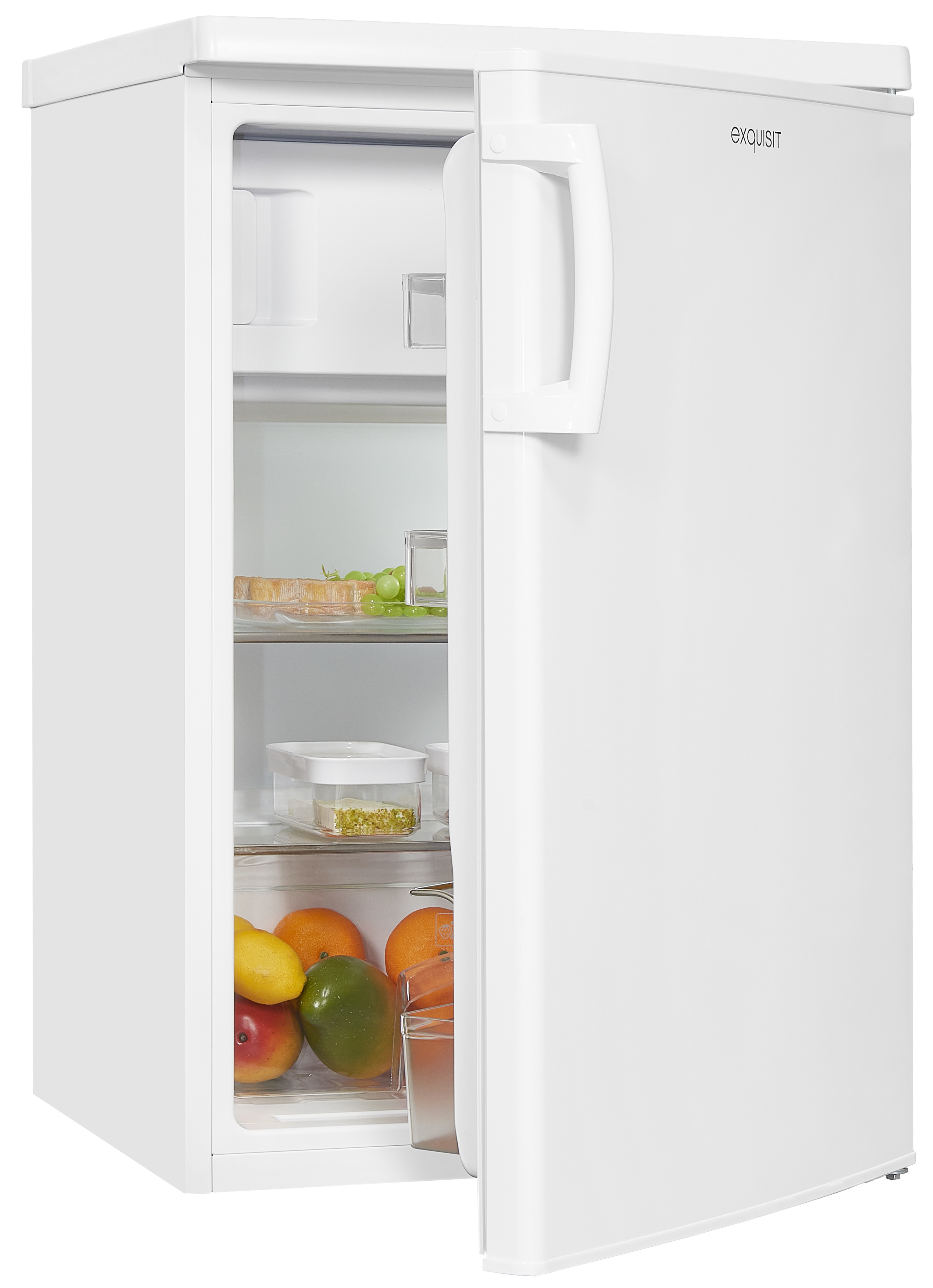 EXQUISIT KS16-4-HE-040D weiss Kühlschrank (111,00 kWh/Jahr, D, 855 mm hoch, Weiß)