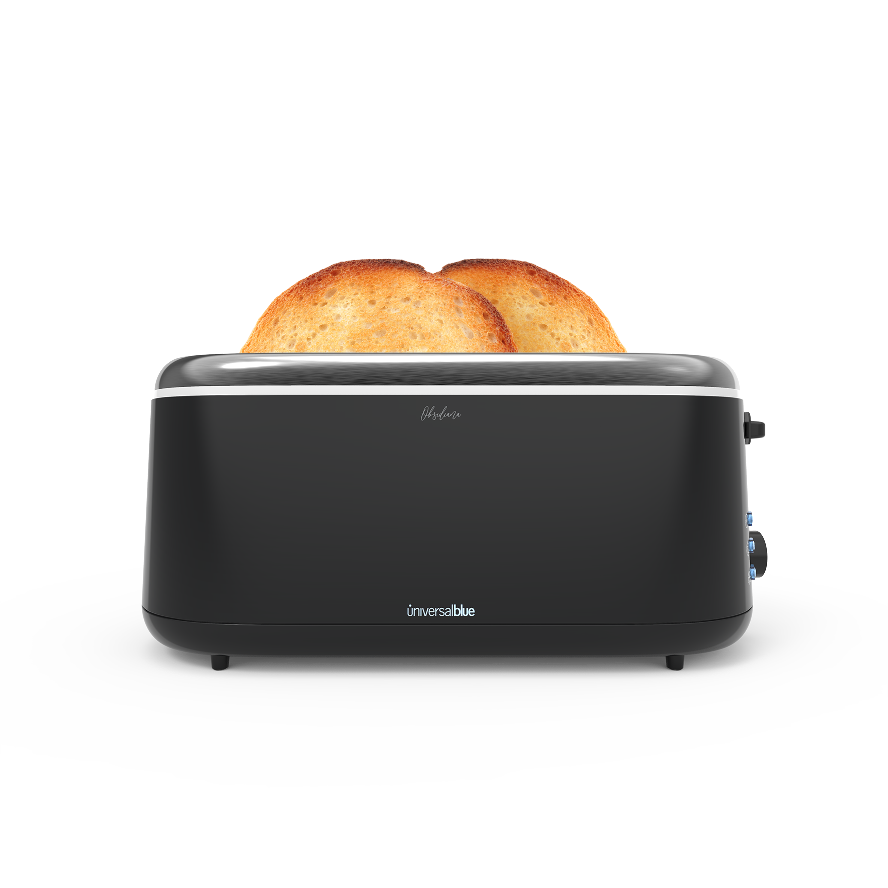 Blue Toasty Plus 2lob tostadora 2 ranuras 1300w negra largas anchas uotplus2rl19universalblue uotplus2rl19 1300 potencia 7 niveles de y acero inoxidable