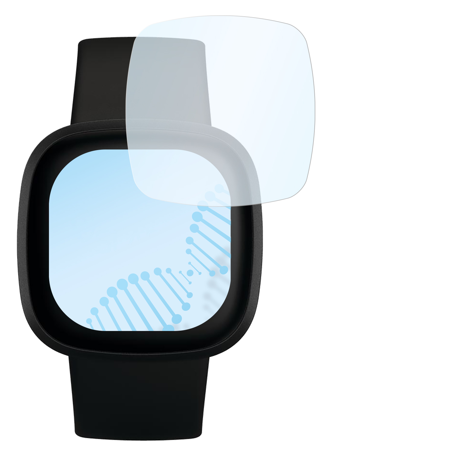 SLABO antibakterielle flexible Hybridglasfolie Displayschutz(für Amazfit Versa 3) | Sense
