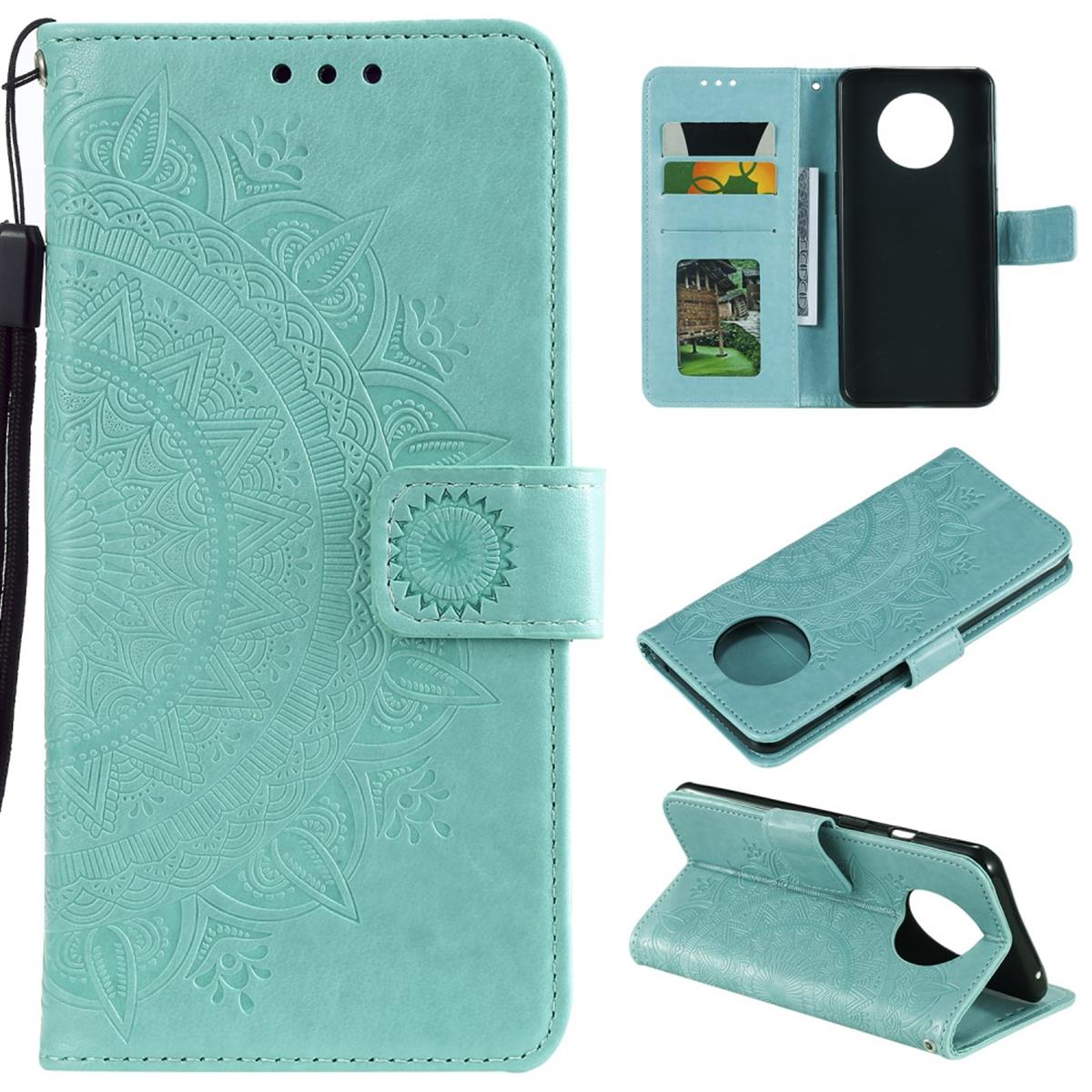 COVERKINGZ Klapphülle mit Redmi Mandala 9T, Grün Muster, Note Xiaomi, Bookcover