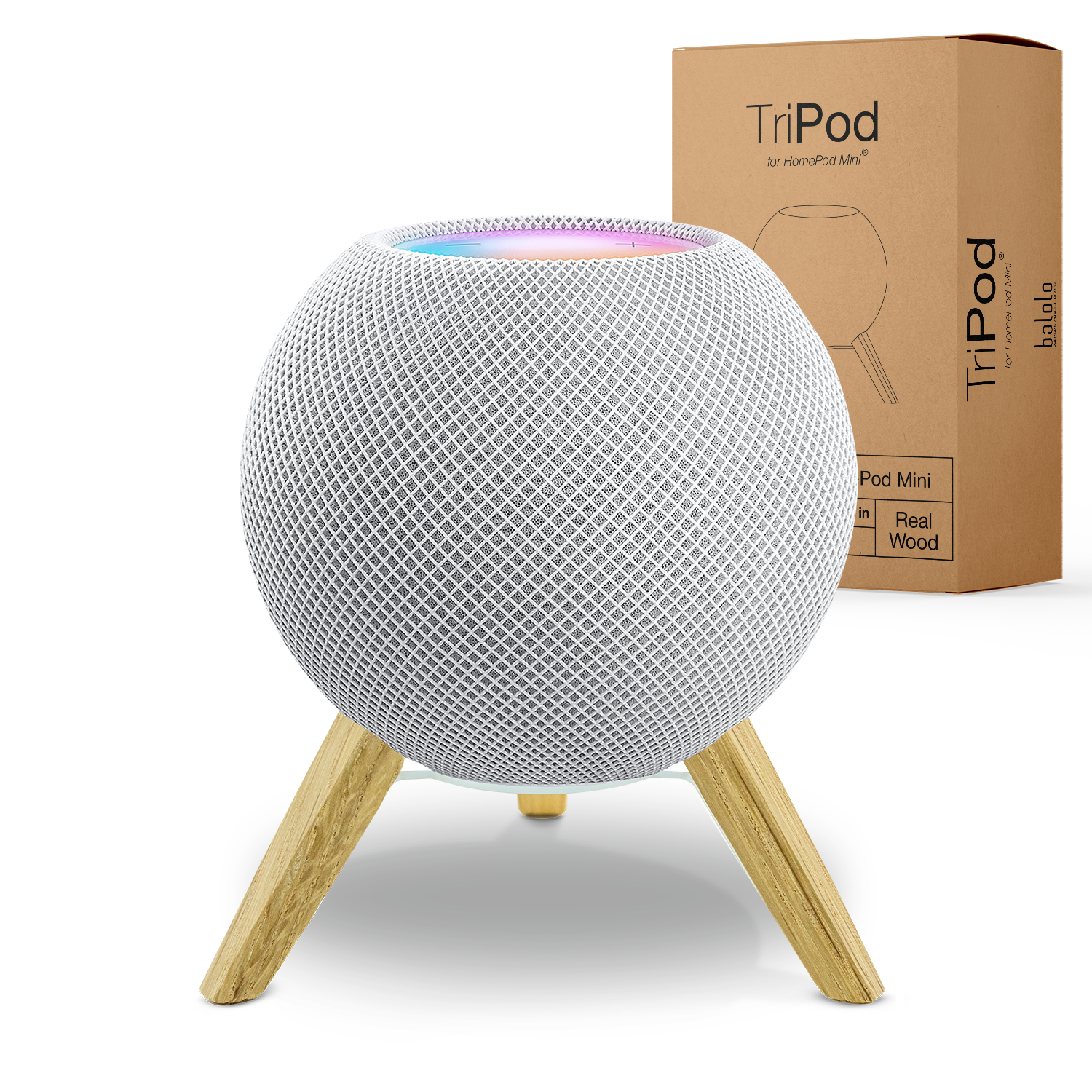 BALOLO TriPod Lautsprecherständer passend Eiche für: Apple