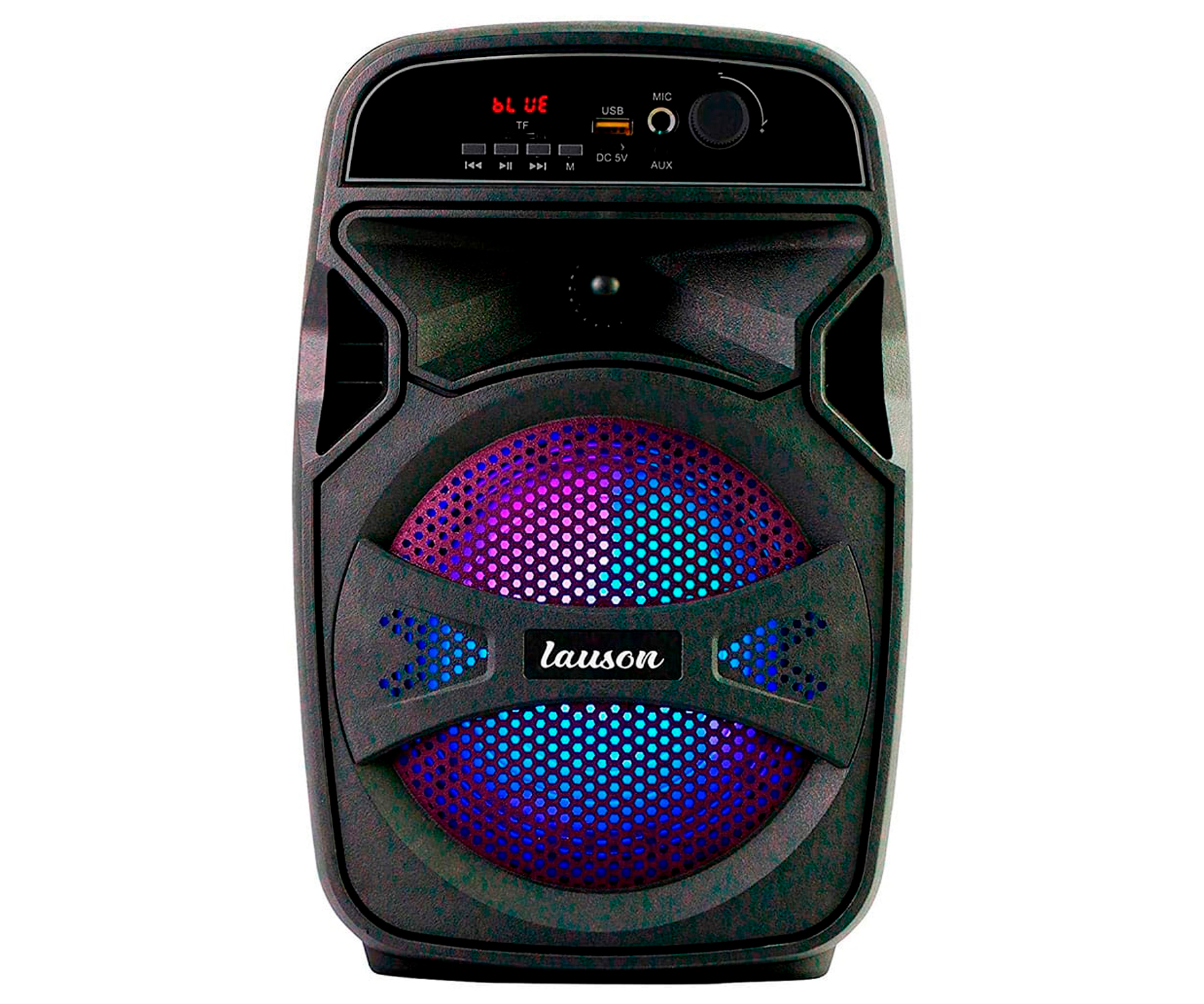 Altavoz - LAUSON LLX34 NEGRO ALTAVOZ INALÁMBRICO PORTÁTIL 20W BLUETOOTH KARAOKE FM LUCES USB SD LAUSON, Negro