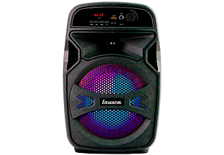 Altavoz - LAUSON LLX34 NEGRO ALTAVOZ INALÁMBRICO PORTÁTIL 20W BLUETOOTH KARAOKE FM LUCES SD LAUSON, Negro | MediaMarkt