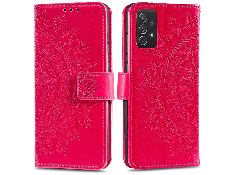 COVERKINGZ Klapphülle mit Mandala Muster, Bookcover, Samsung, Galaxy A52/A52 5G/A52s 5G, Pink