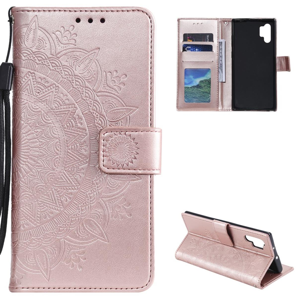 COVERKINGZ Klapphülle mit Mandala Muster, Bookcover, A32 4G, Samsung, Galaxy Roségold