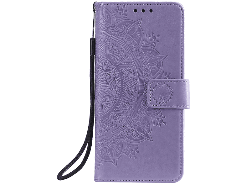 Mandala mit Galaxy A40, Samsung, Klapphülle Lila Bookcover, Muster, COVERKINGZ
