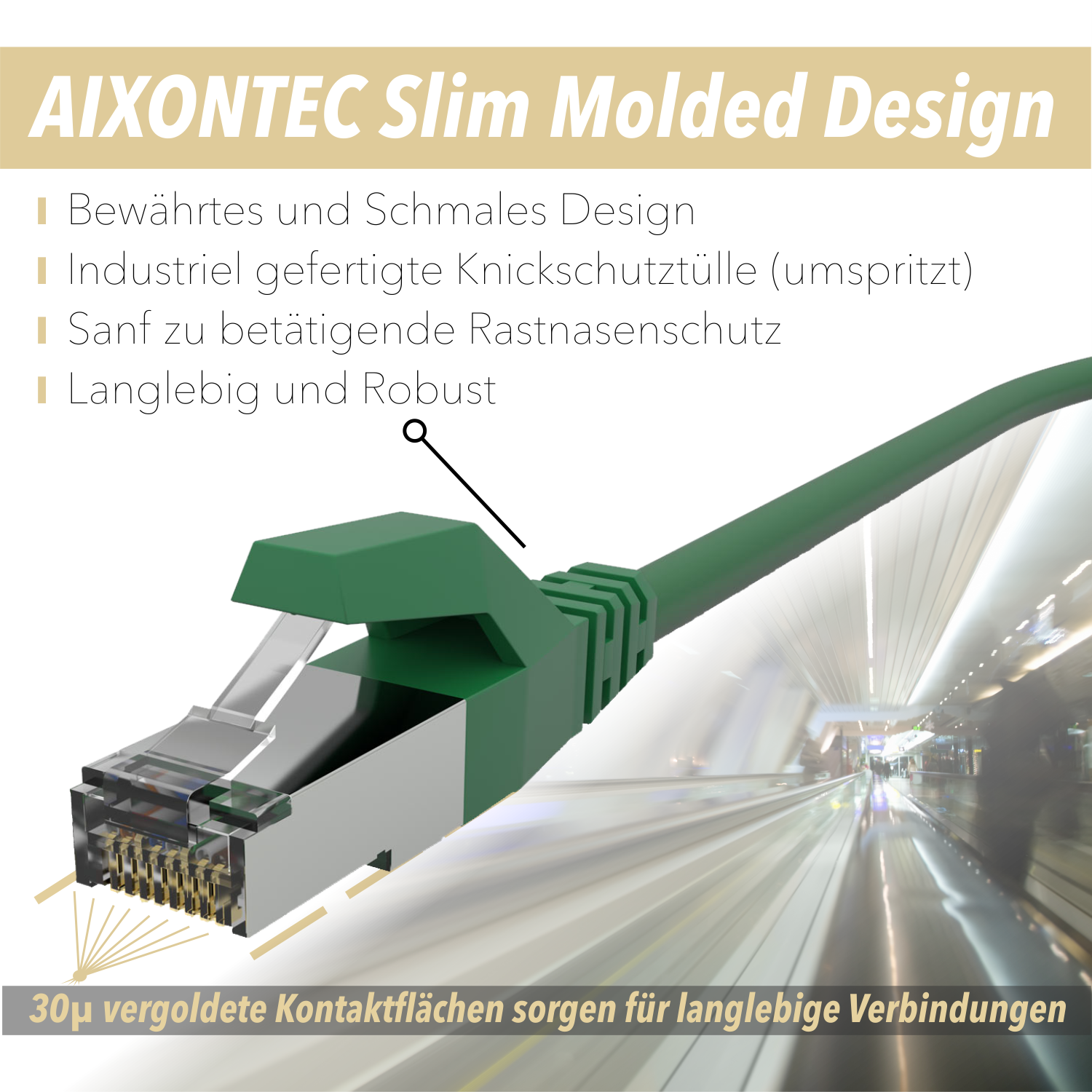 AIXONTEC 2x 0,5m Cat.6 Gigabit, m 0,5 10 RJ45 Lankabel Netzwerkkabel, Ethernetkabel Patchkabel