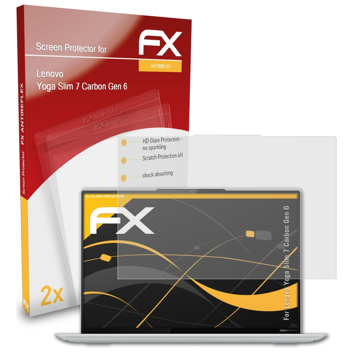 Slim 7 FX-Antireflex Carbon (Gen Yoga Lenovo 2x ATFOLIX Displayschutz(für 6))