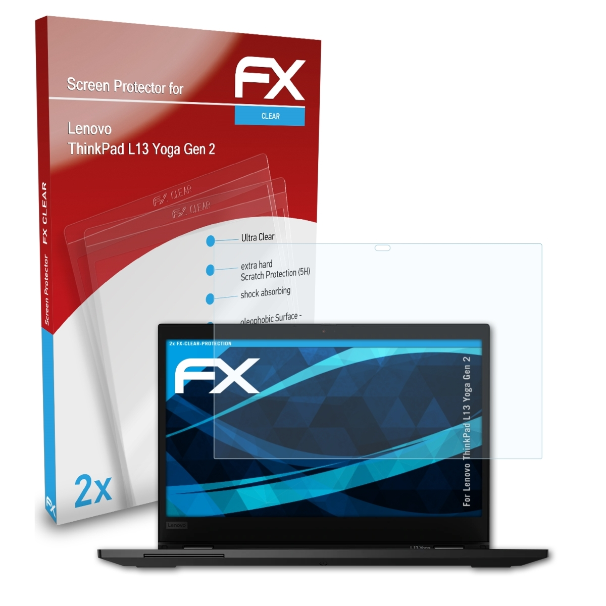 2)) ThinkPad L13 Yoga 2x ATFOLIX (Gen Lenovo FX-Clear Displayschutz(für