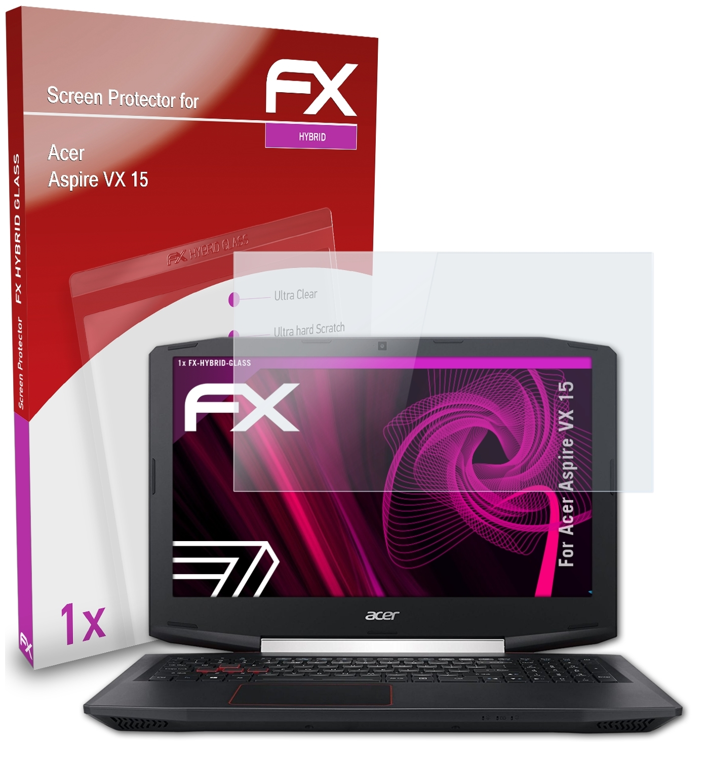 ATFOLIX FX-Hybrid-Glass Schutzglas(für Acer 15) Aspire VX