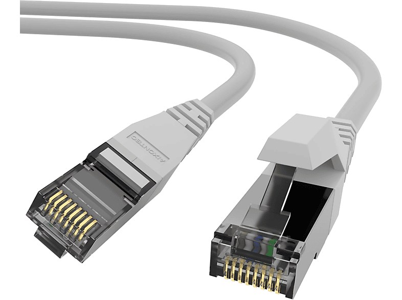 AIXONTEC 2x 1,0m Cat.6 RJ45 Lankabel Ethernetkabel Patchkabel 10 Gigabit, Netzwerkkabel, 1,0 m