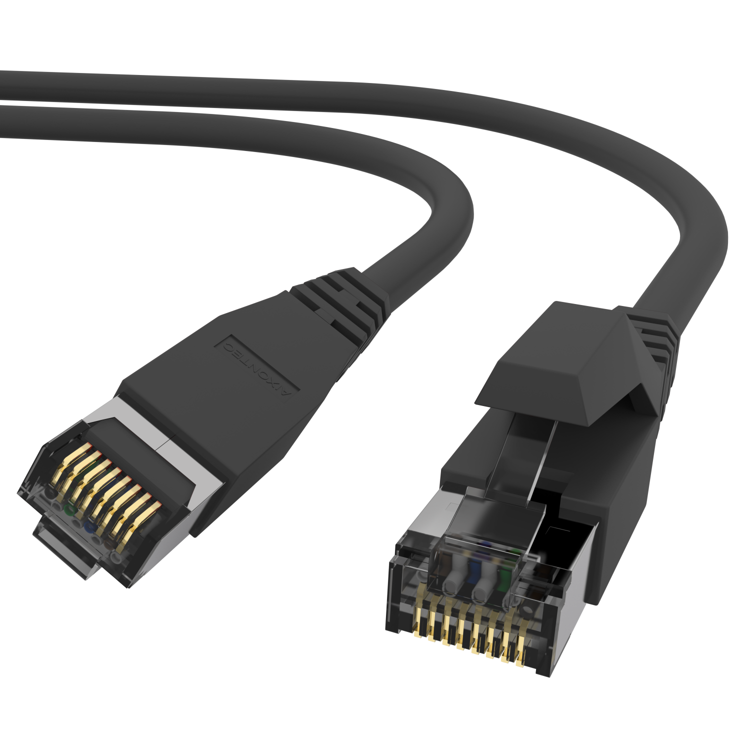 Lankabel Netzwerkkabel, Cat.6A 12,0m Ethernetkabel AIXONTEC 12,0 m Gigabit, schleppkettenfähiges Patchkabel RJ45 10