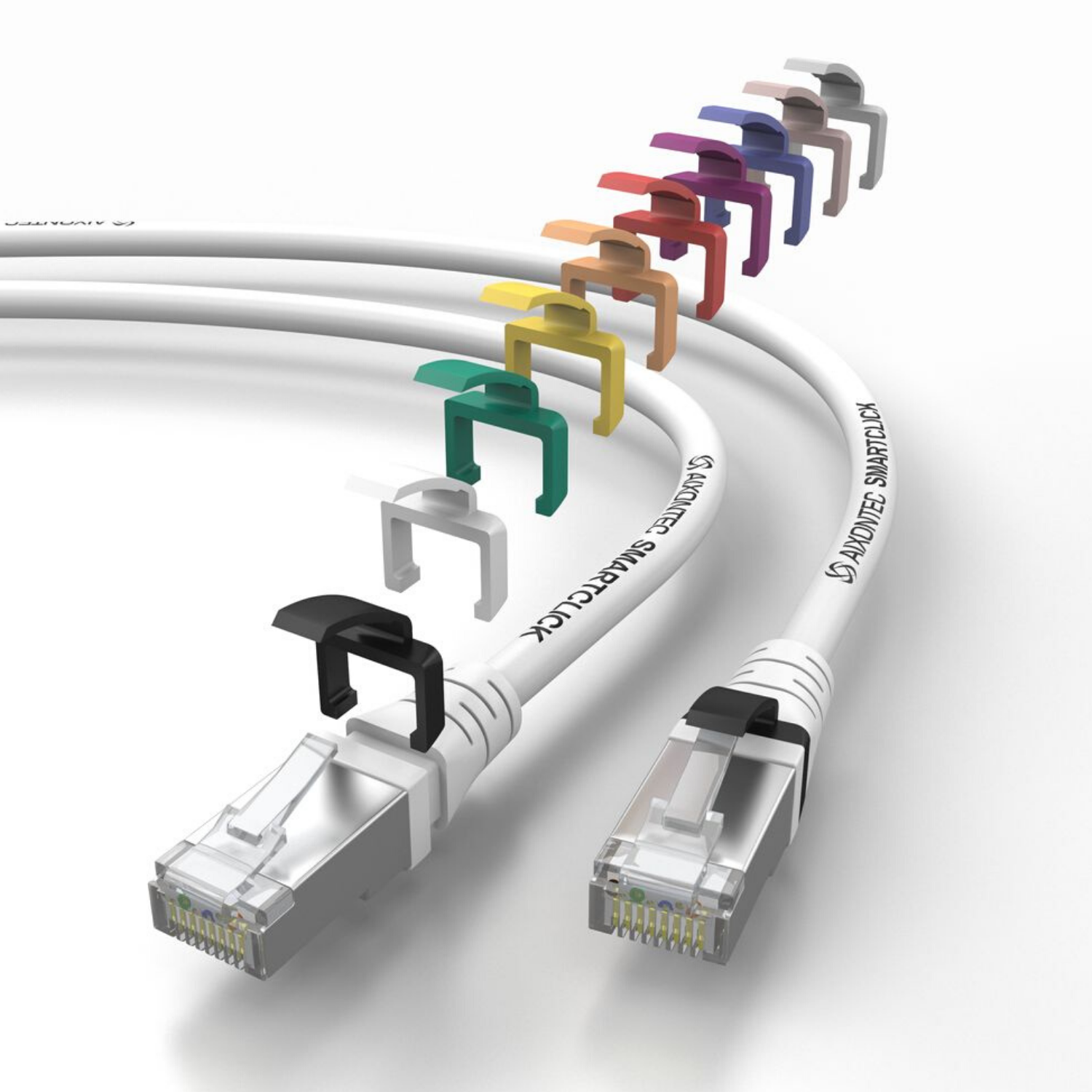 AIXONTEC 0,5m Cat.6A RJ45 Ethernetkabel m Patchkabel Netzwerkkabel, 10 Lankabel Gigabit, 0,5