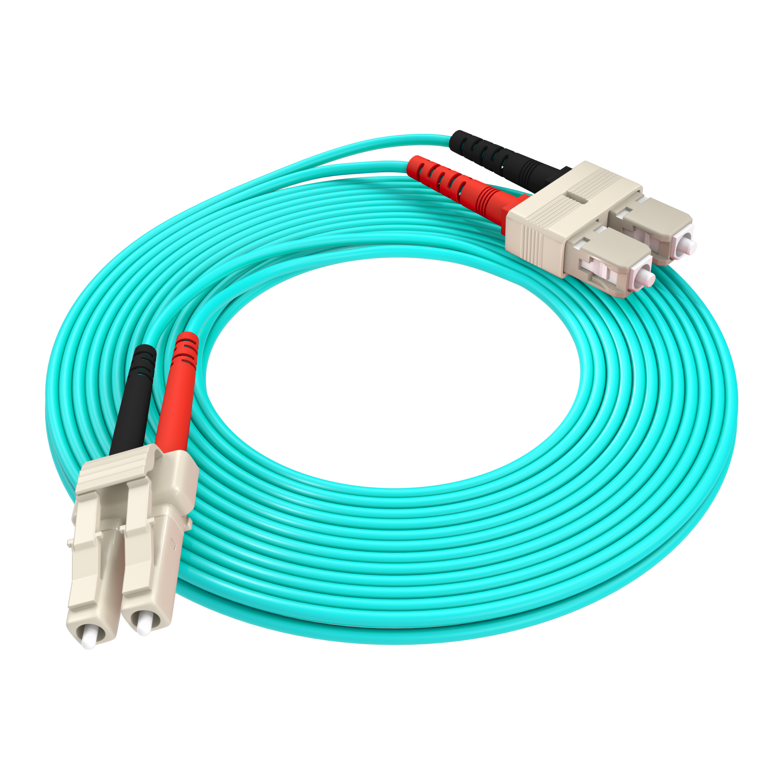 AIXONTEC Kabel 3,0m OM3 3,0 50/125 LWL µm, LC Patchkabel, SC m Duplex Glasfaser