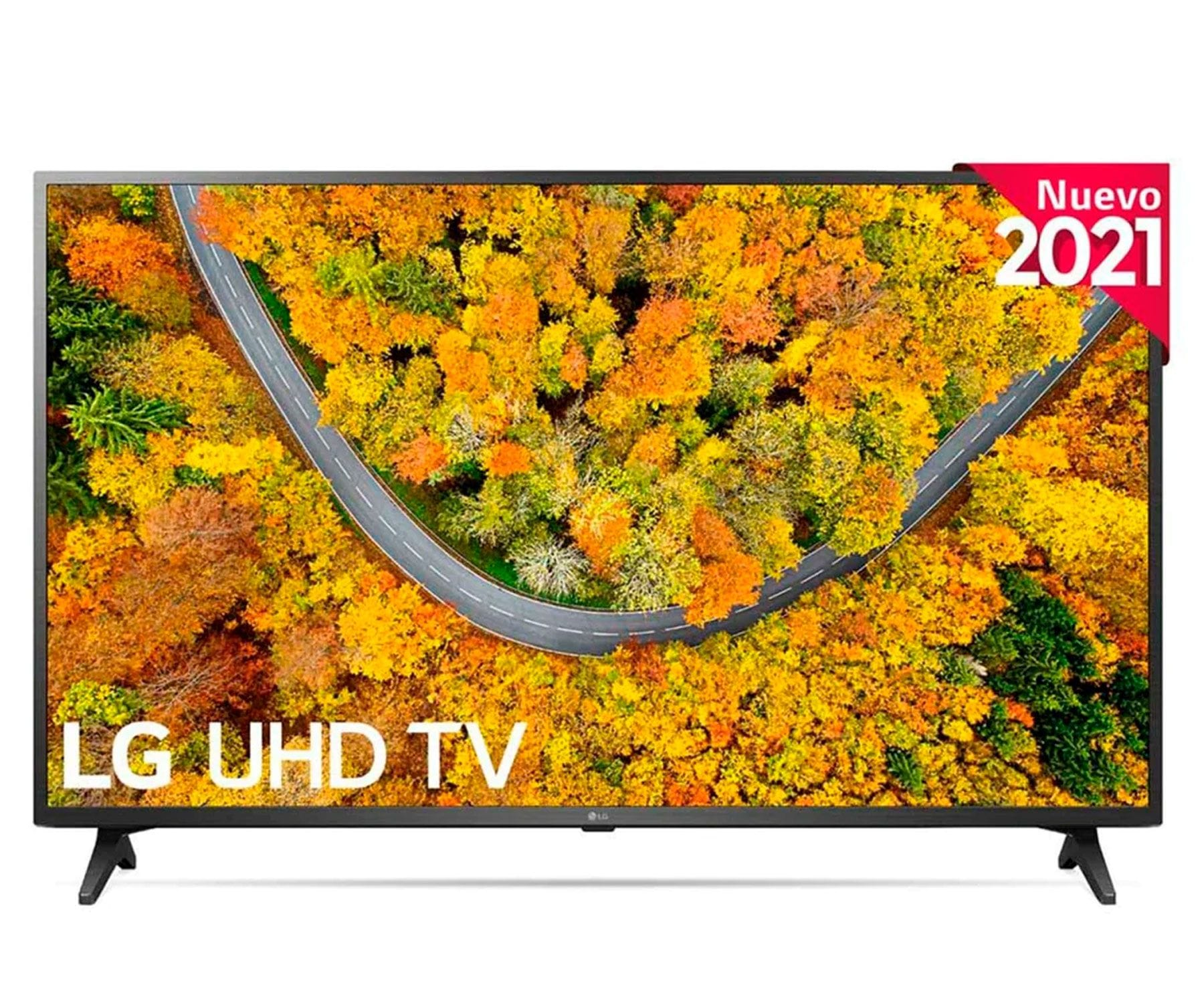 Televisor - LG 55UP75006LF Televisor Smart TV 55'' UHD 4K HDR LG, HDR 4K, Procesador de Imagen 4k Quad Core, DVB-T2 (H.265)Sí, Negro